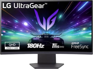 LG UltraGear Gaming Monitor 27" Curvo QHD 180Hz 1ms FreeSync HDR - Afbeelding 1 van 12