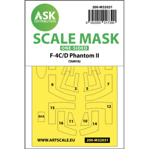 Art Scale Kit Arts200-M32031 F-4C/D Phantom one-sided mask for Tamiya 1/32