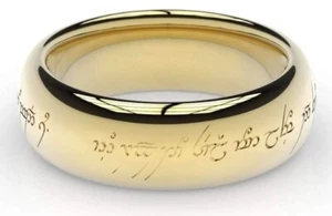 El Señor de los Anillos, El Anillo Único Oro Amarillo 9ct Talla 12 1/2 (US) - Único en su clase - Imagen 1 de 11