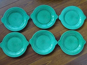 VINTAGE SIX FISH PLATE MAJOLICA SARREGUEMINES FRANCE circa 1930s' - Picture 1 of 14