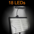 Home Office 18 LEDs Eye Protection 3 Colors Piano Music Stand Light 2 Levels