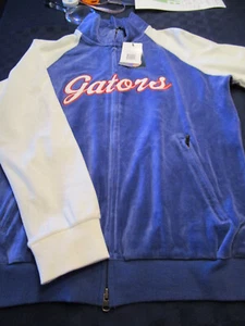 NWT WOMENS TOUCH BY ALYSSA MILANO FLORIDA GATORS ZIP FRONT VELOUR JACKET BLUE XL - Picture 1 of 3