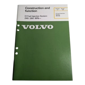 OEM Volvo Construction and Function CI Fuel Injection 240/260 1976 TP 12043/4 - Picture 1 of 3
