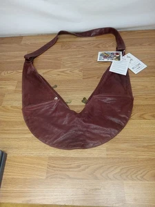 Schärpe Öko Leder Umhängetasche weinrot Schlinge Reise Schultertasche neu - Bild 1 von 15