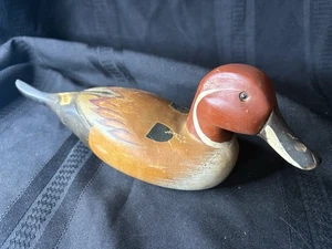 Vintage Wooden Carved Duck Decoy, 11 Inches Long by Price - Picture 1 of 8