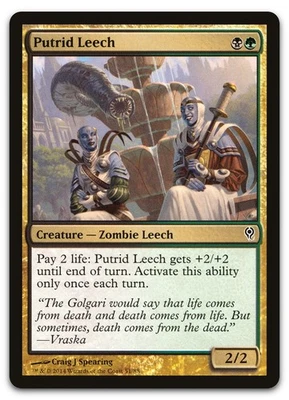 Putrid Leech #51 (NM) Jace vs Vraska DDM Magic MTG - Image 1 of 2