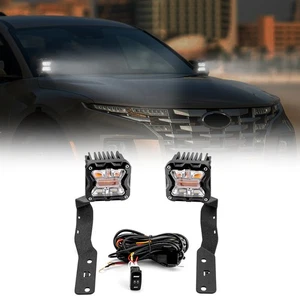 For 2022+ Hyundai Santa Cruz 3'' Amber White Strobe Light+Ditch Mounts+DT Wiring - Picture 1 of 14