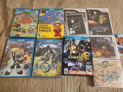 8 Новые игры 1 подержанный ассортимент Wii WiiU и 3ds - Изображение 1 из 4