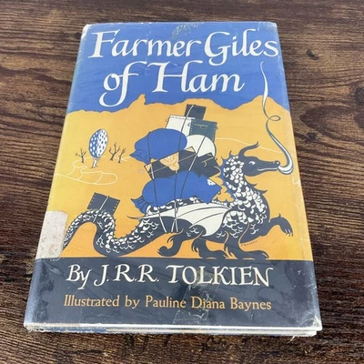 Farmer Giles of Ham 1950 J R R Tolkien 1st American Edition/1st Impression DJ - Imagem 1 de 4