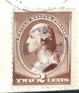 USA - Washington 1888 - 2 cent stamp on envelop- free shipping - Picture 1 of 5