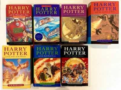 Harry Potter UK Bloomsbury Edition Complete 7 book set Hardcovers- J K Rowling - Image 1 of 4