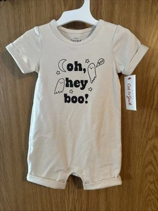 3-6 Monate Oh, Hey Boo! Strampler Einteiler beige super süß Neu mit Etikett - Bild 1 von 3