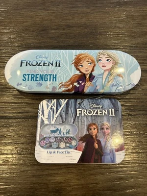 Disney Frozen II Princesa Labio y Cara Lata Belleza Kit Vacaciones Regalo Set Elsa Anna Foto 1 de 3