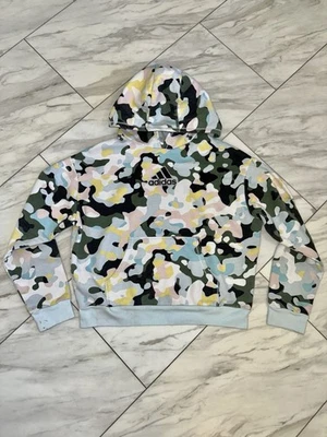 Adidas Sudadera con Capucha Ajuste Regular Multicolor Estampado Camuflaje Juvenil Talla Mediana Arco Iris 99 Foto 1 de 4
