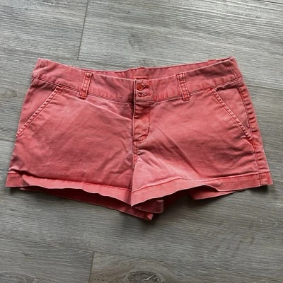 Mossimo Supply Co. Shorts Women's Size 9 Coral Low Rise Utility Style Cut Off - Image 1 of 4