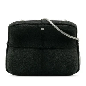 Chanel Millenium Grey Wool Shoulder Bag Authentic - Picture 1 of 10