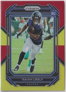 2022 Panini Prizm Isaiah Likely Rookie Yellow & Red #363 Ravens RC /8 - Bild 1 von 2