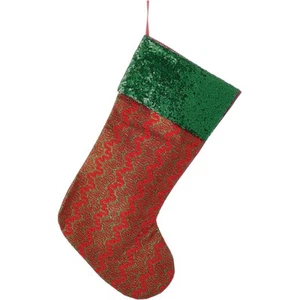 Kurt S. Adler rot grün Weihnachtsstrumpf 21" Pailletten glitzernde Weihnachtsdeko - Bild 1 von 1