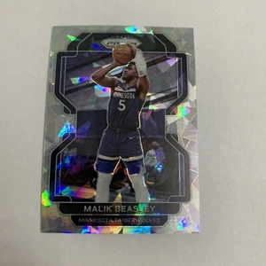 2021-22 Prizm MALIK BEASLEY #98 Base CRACKED ICE SILVER PRIZM SP Timberwolves - Picture 1 of 2