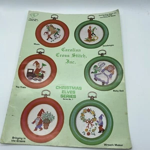 Carolina Cross Stitch Inc Christmas Elves Series 7 Ornaments Patterns Booklet - Picture 1 of 7