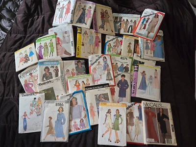LOT of 29 VINTAGE Sewing Patterns  60's/70s/80s - Butterick, Simplicity, McCalls - Image 1 of 4