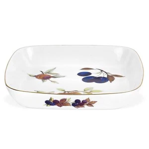 Plato cuadrado dorado Royal Worcester Evesham - Imagen 1 de 1
