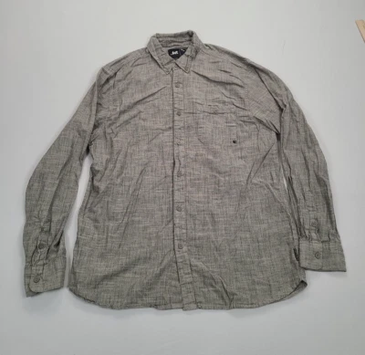 Camisa Lost Adulto Grande Gris Abotonada Informal Cómoda Elegante Para Hombre Foto 1 de 4