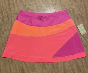NWT Title Nine Girl’s Pink/orange/purple Skort XS Extra Small Mesh Short Stretch - Picture 1 of 10
