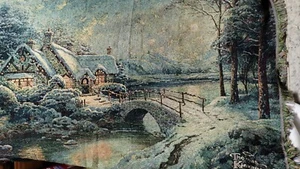 Manta de tapiz tejida Thomas Kinkade "Yo soy la luz" - Imagen 1 de 9