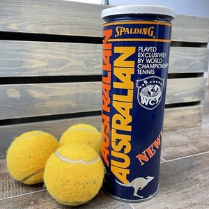 Vtg Spalding Tennis Balls Rare Australian World Championship Tennis Kangaroo - Picture 1 of 12