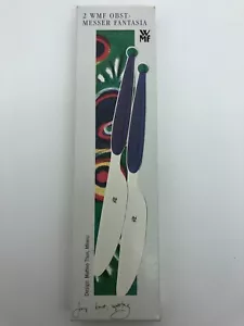 2x coltelli da frutta WMF coltello antipasto piccolo blu verde design Matteo Thun Milano - Foto 1 di 2