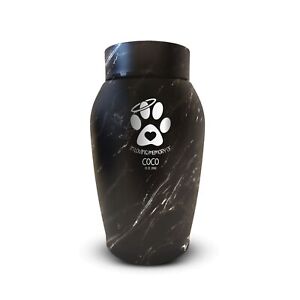 Custom Pet Urn for Dogs Ashes Stainless Steel Custom Engraved, Marble Pattern