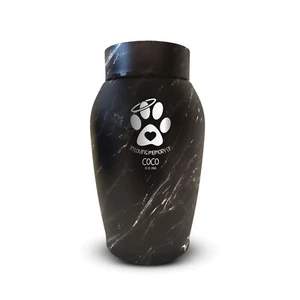 Urna personalizada para mascotas para perros cenizas acero inoxidable grabada a medida, patrón de mármol - Imagen 1 de 77