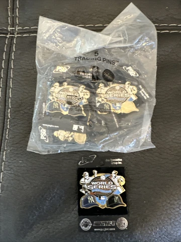 Sealed Bag Of 5 2003 World Series Florida Marlins vs New York Yankees Lapel Pins Cover