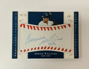 2018 Panini National Treasures Baseball Bernie Williams Auto Sweet Spot Ball /25 - Picture 1 of 2