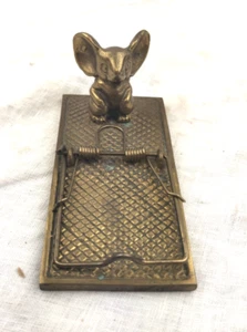 Brass Mouse Trap Paperweight and Bill Holder - Picture 1 of 2