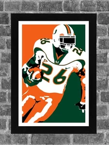 Miami Hurricanes Sean Taylor Portrait Sports Print Art 11x17 - Bild 1 von 2
