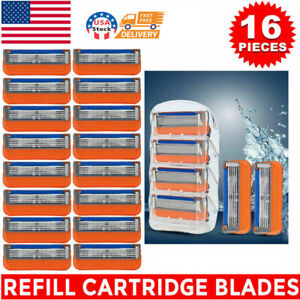 16PCS 5 Layer Men's Razor Blade Refills Replacement Comfortable Shave Trimmer US