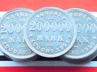 RZADKI NIEMIECKI Notgeld 200000 MAREK Miasto HAMBURG 1923 J Aluminiowa moneta Awaryjny WEIMAR