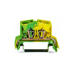 5pcs WAGO 264-737 4-Conductor Mini Rail-Mount Terminal Block Green-Yellow New - Picture 1 of 4
