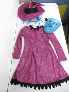 Girls Nightmare Before Christmas Shock Costume Sz Small - Foam Mask - Vintage - Picture 1 of 6