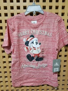 DISNEY MERRY CHRISTMAS MICKEY MOUSE BOYS SHIRT SIZE 5/6 - Picture 1 of 2