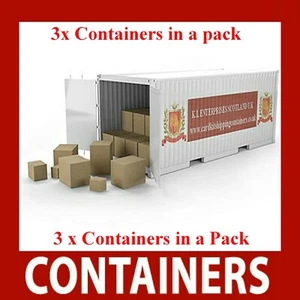 1:87 HO Schiene Fracht Versand Container Set x 3 - Bild 1 von 121