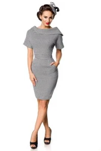 Premium Vintage-Kleid Retro Bleistiftkleid mit Hahnentrittmuster 50er Jahre Gr S - Bild 1 von 6