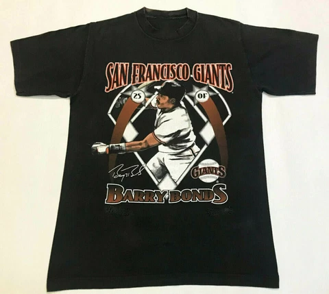 San Francisco Giants Barry Bonds Cotton Black T Shirt Vintage Funny Gift Fan Cover
