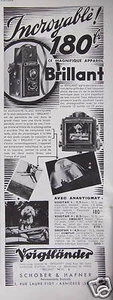 PUBLICITÉ 1933 VOIGTLÄNDER MAGNIFIQUE APPAREIL PHOTO BRILLANT SCHOBER & HAFNER - Imagen 1 de 1