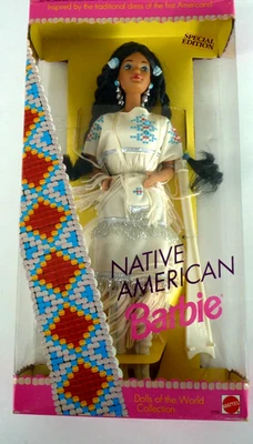 Barbie nativa americana 1992 primera edición muñecas del mundo colección - sin usar, en caja original Foto 1 de 4
