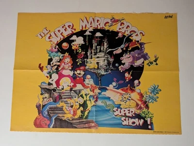SUPER RARE Super Mario Bros Super Show Poster 1989 Scholastic Hot Dog  15.5 x 21 - Image 1 of 4