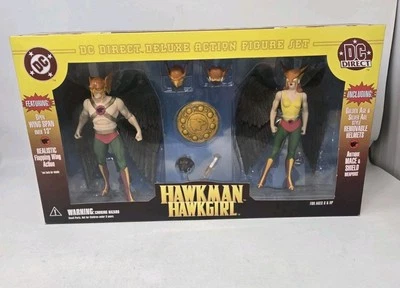 DC DIRECT DELUXE ACTION FIGURE SET Hawkman AND Hawkgirl - Image 1 of 4