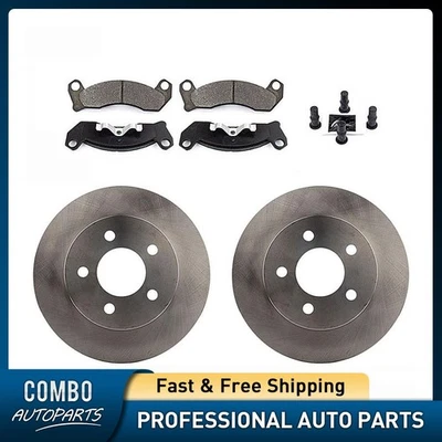 Kit de pastillas de freno delanteras y rotores de freno para Ford Crown Victoria 1992-1994 Foto 1 de 4